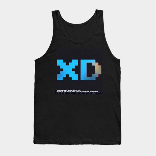 XD blue retro funny Gamer's laugh Tank Top by Barotel34